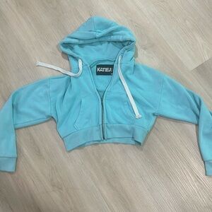 Katie J cropped zip up sweatshirt